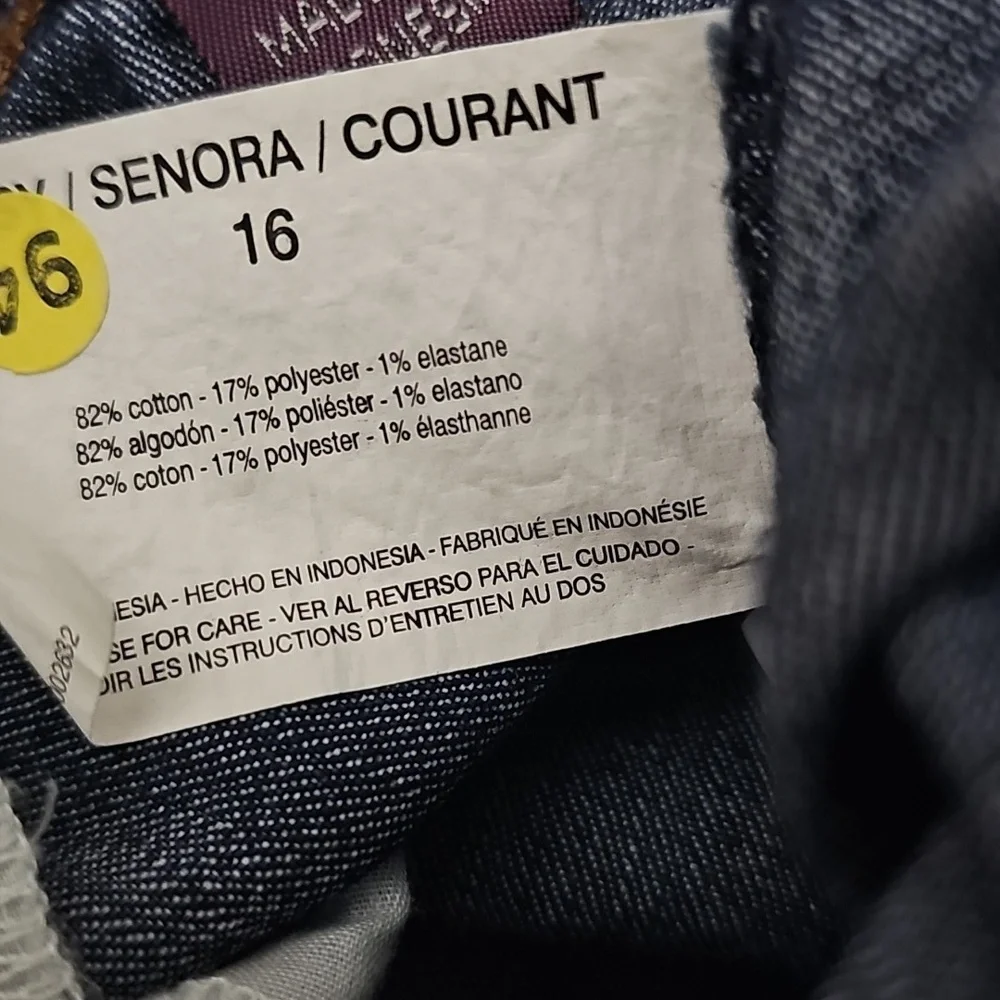 Gloria Vanderbilt Womens Rhea Capri Jeans Blue Comfort Waistband Denim